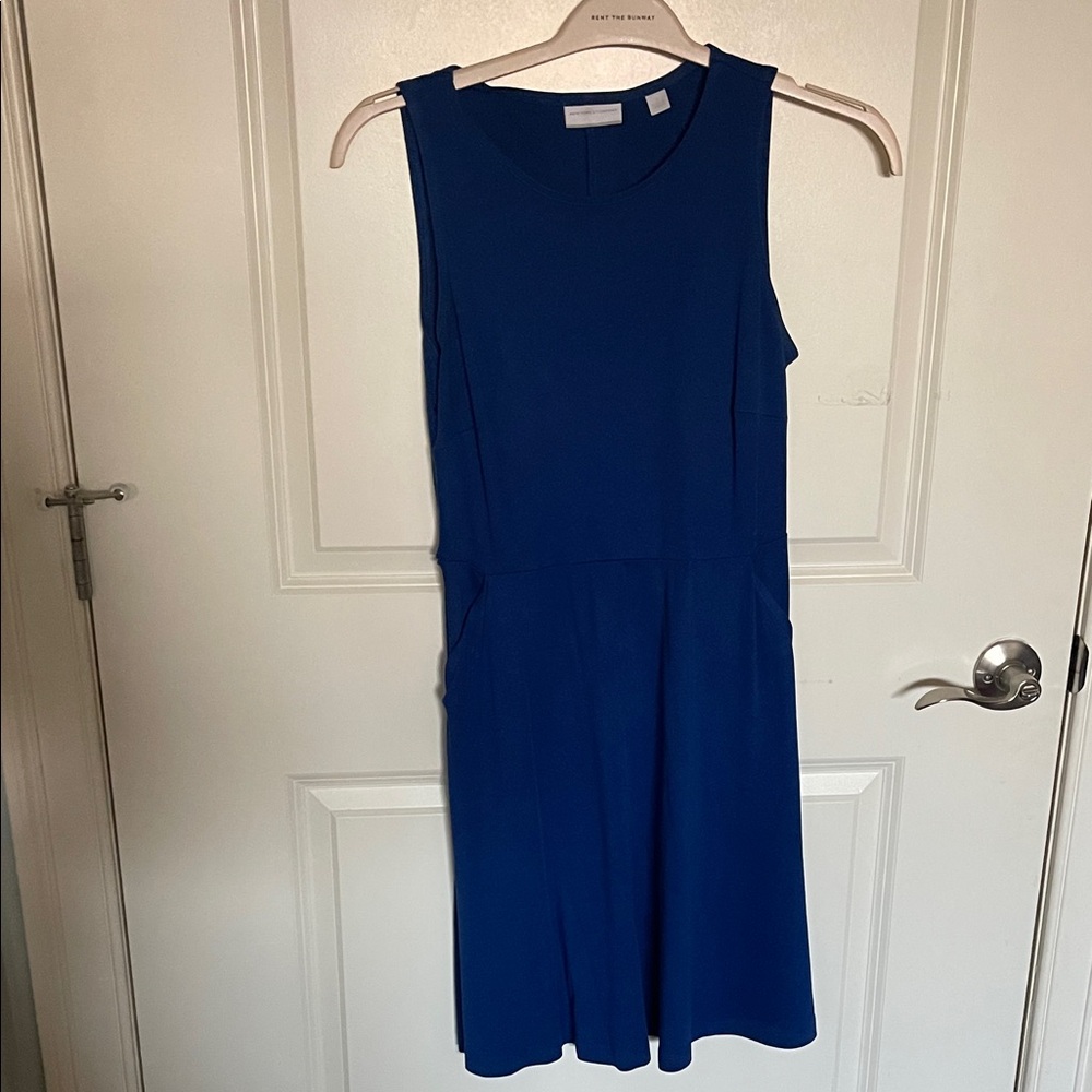 New York & Company Classic Blue Midi Dress